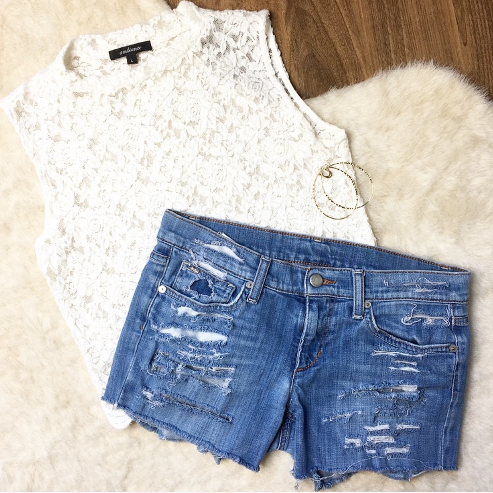 Joe’s Jeans • Ripped Rocket Denim Jean Shorts